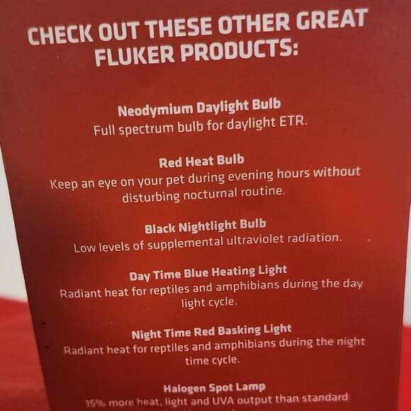 Fluker's 75W Incandescent Reptile Lighting Basking Bulb 120V 12"-18" Distance - Picture 10 of 16